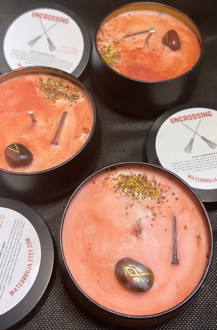 WaterBruja - Wholesale Jar/Filled Candle - Uncrossing Candle, Bloodstone Candle, Jinx Breaker6
