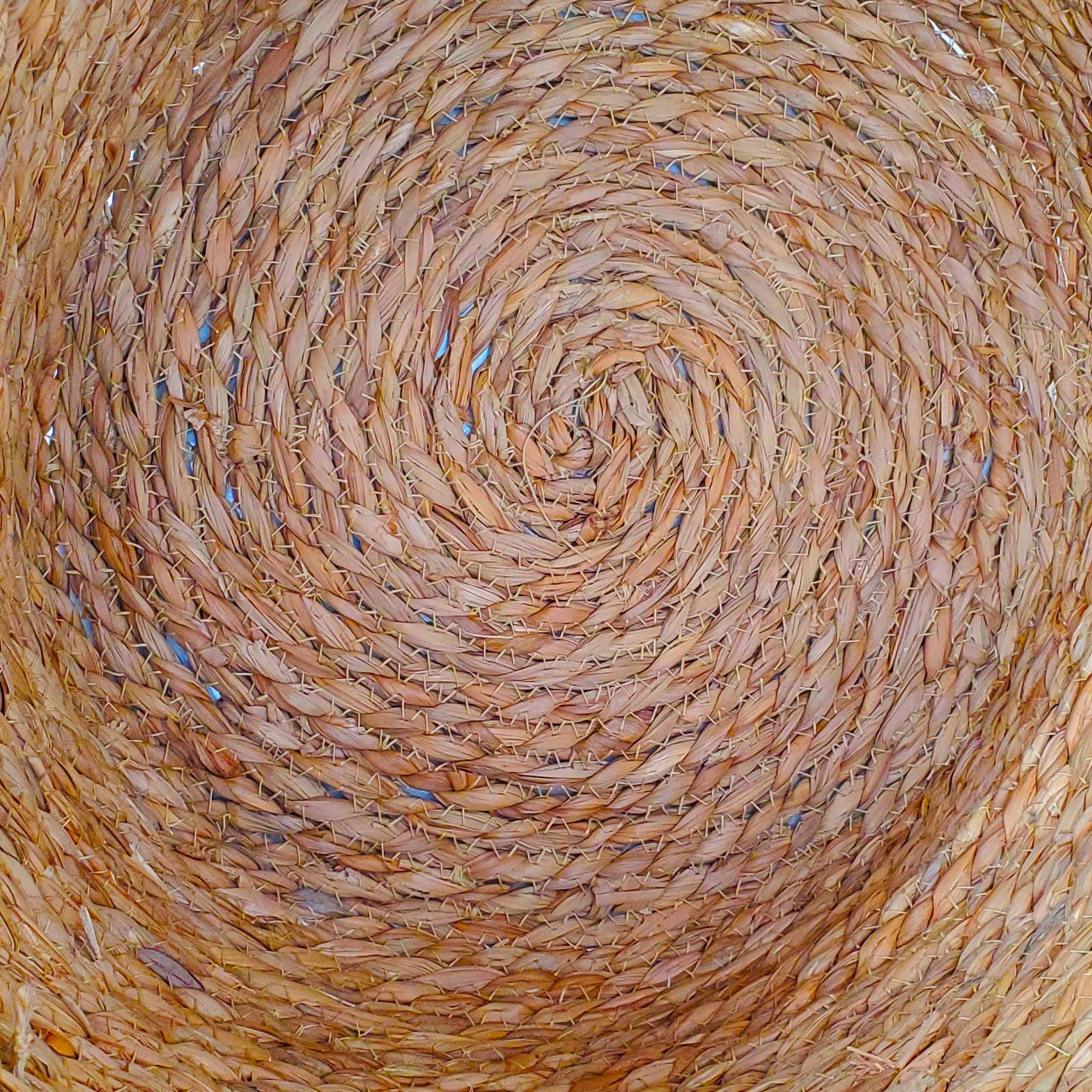 Portofino International Trading, USA - Wholesale Basket - Woven Rattan Floor Round Basket - 14" Diameter x 12"H3