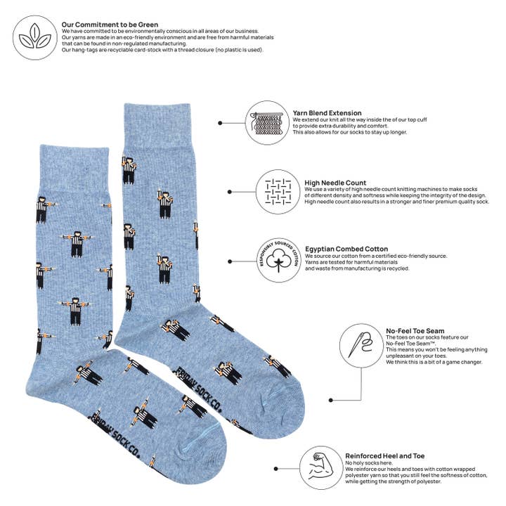 Friday Sock Co. - Wholesale Sokken - Heren - Scheidsrechter Sokken voor Heren