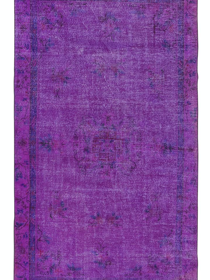 6.4x10.6 Ft Purple Wool Area Rug in, Hand-Knotted in Turkey for wholesale by Rug Specialist LLC.