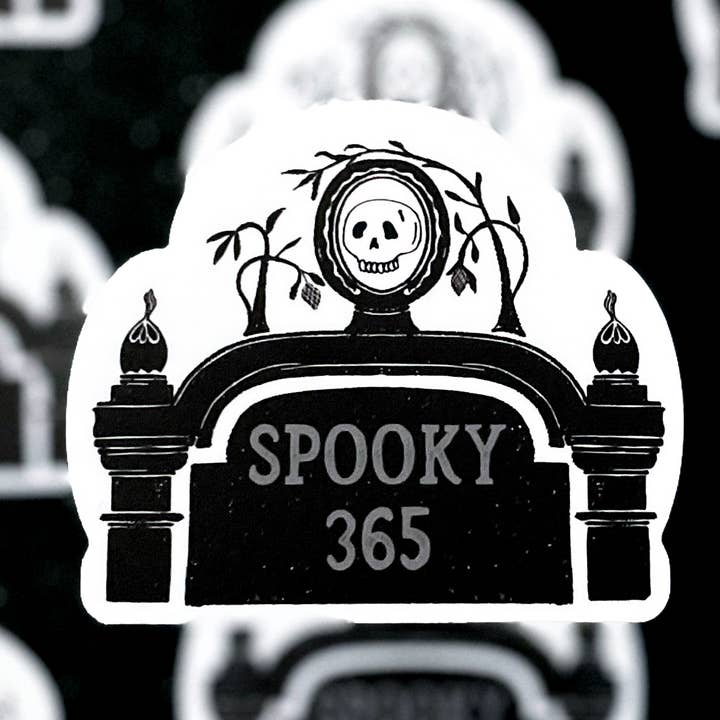 Spooky 365 Vinyl Sticker, Waterproof Decal for wholesale by drawn by water