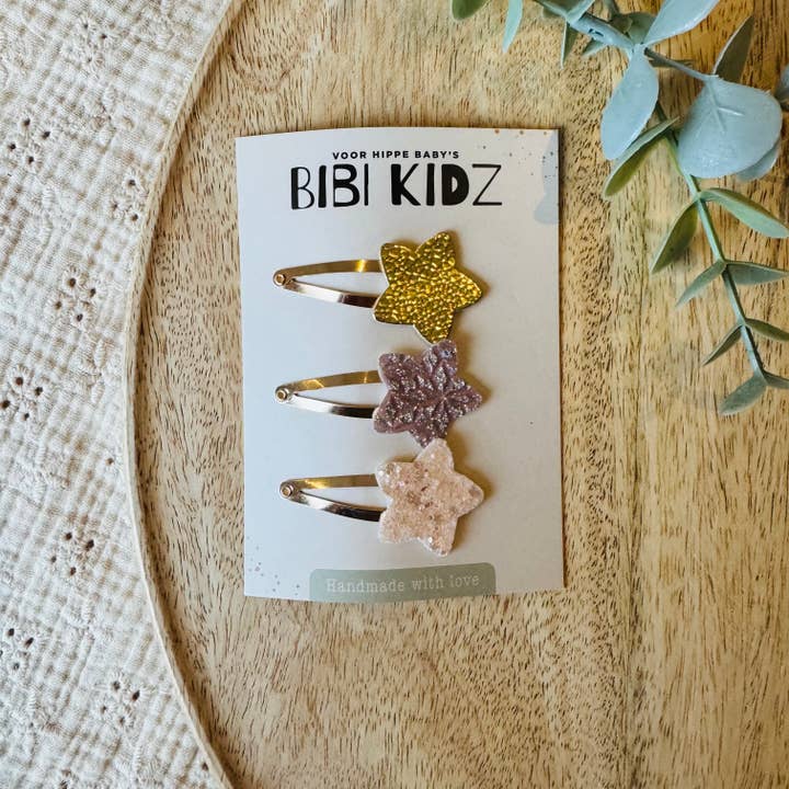 Haarspeldjes KERST STERRETJES 1 voor wholesale door Bibi Kidz