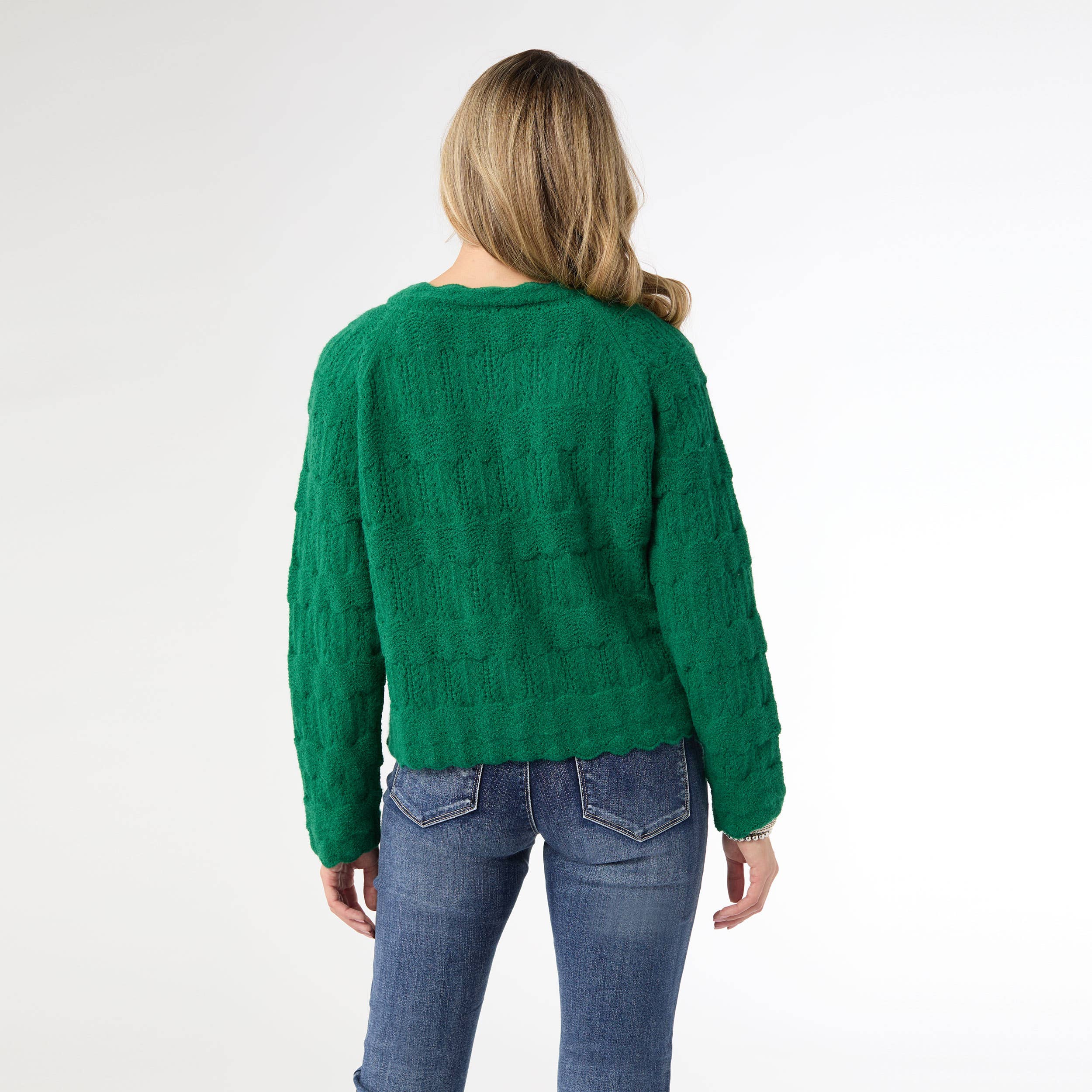 COCO + CARMEN - Wholesale Jacket - Women's - Regina Cardigan with Scalloped Trim4