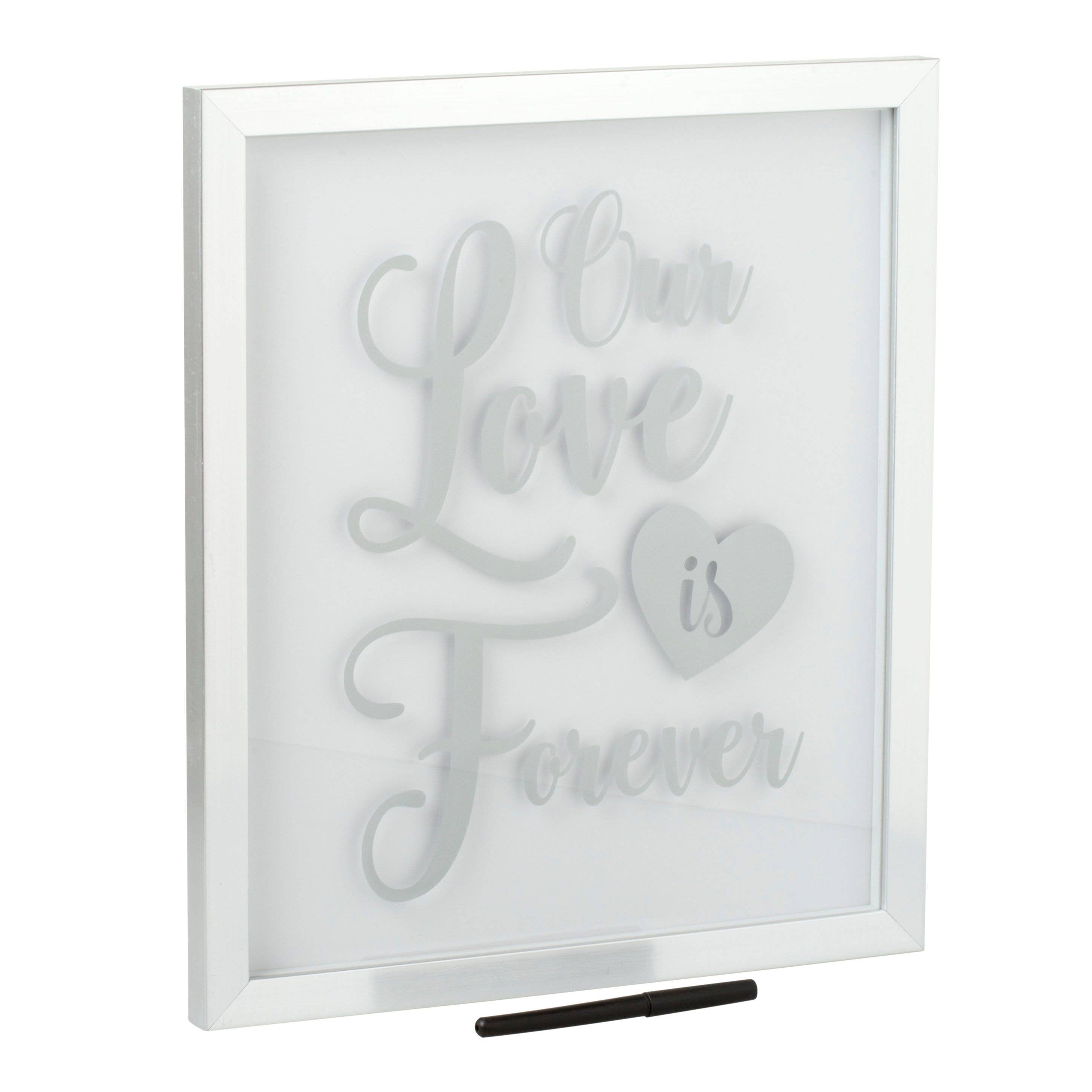 Kate & Milo - Wholesale Guest Book - Our Love Is Forever Wedding Signature Guest Book Frame1