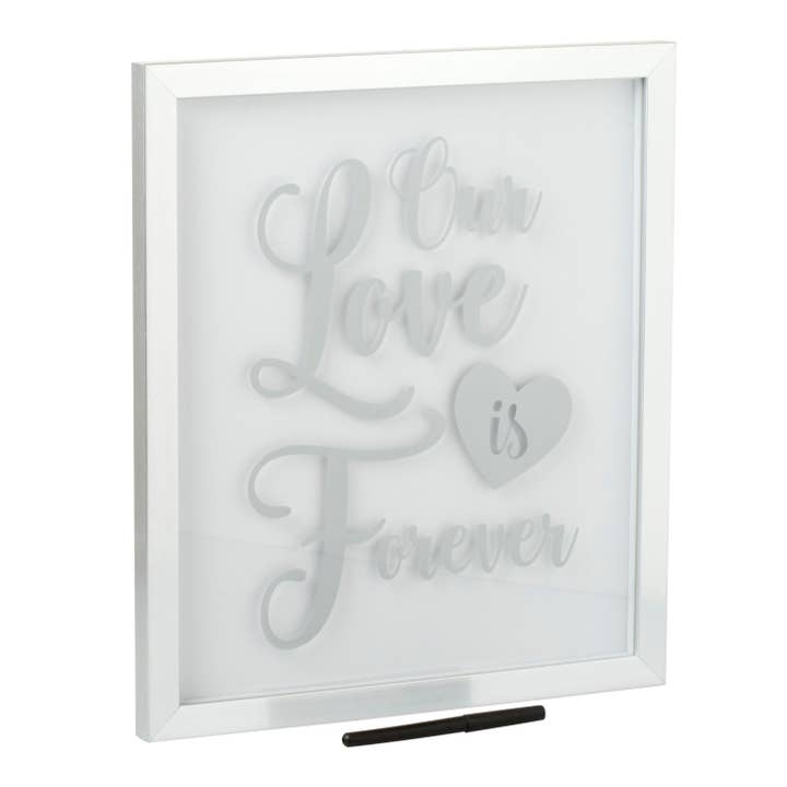Kate & Milo - Wholesale Guest Book - Our Love Is Forever Wedding Signature Guest Book Frame1