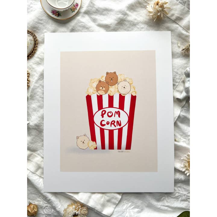 Pom Corn Art Print for wholesale by Tealight Studios