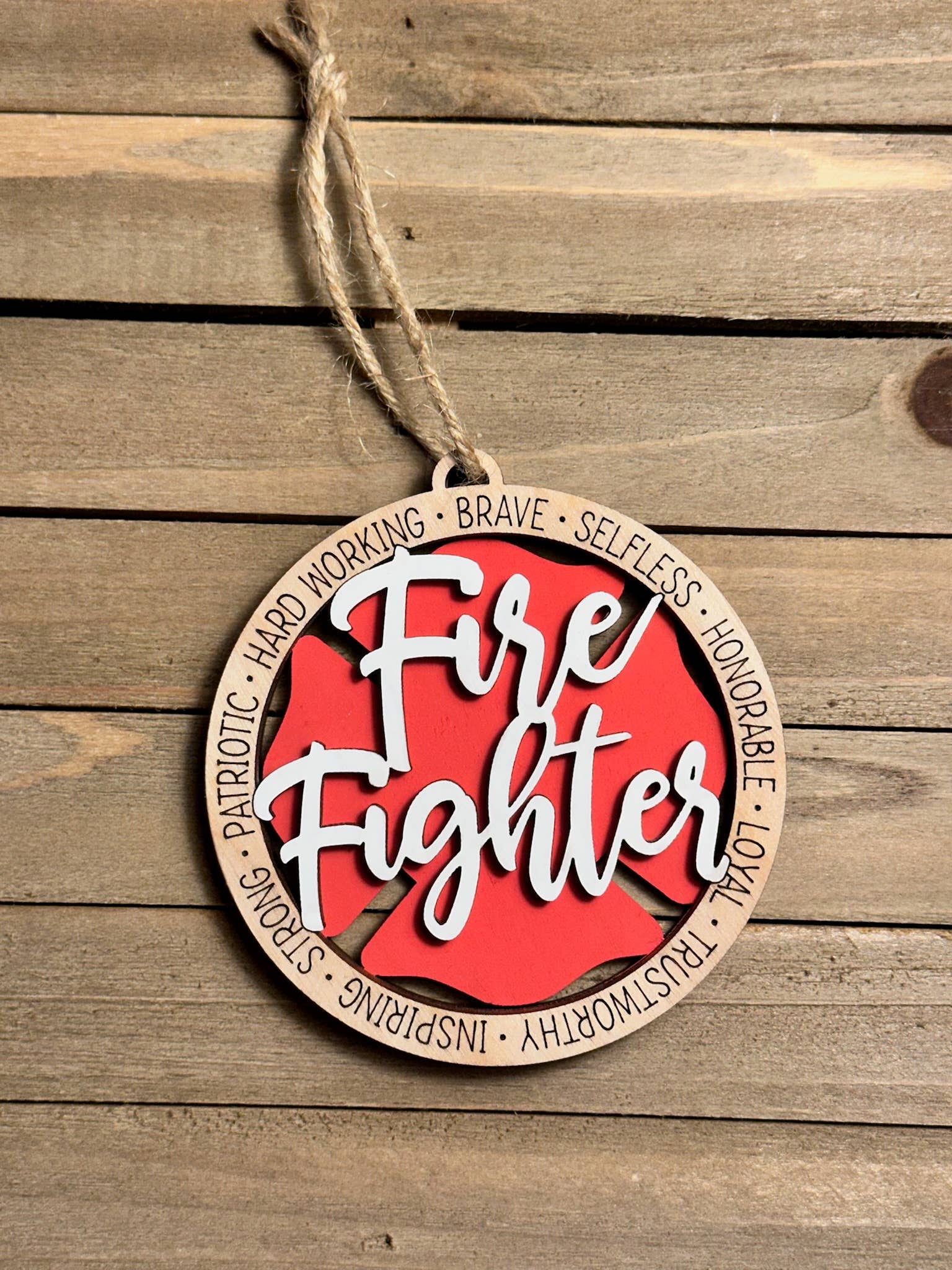 B.VerStrat Designs - Wholesale Ornament - Fire Fighter Ornament