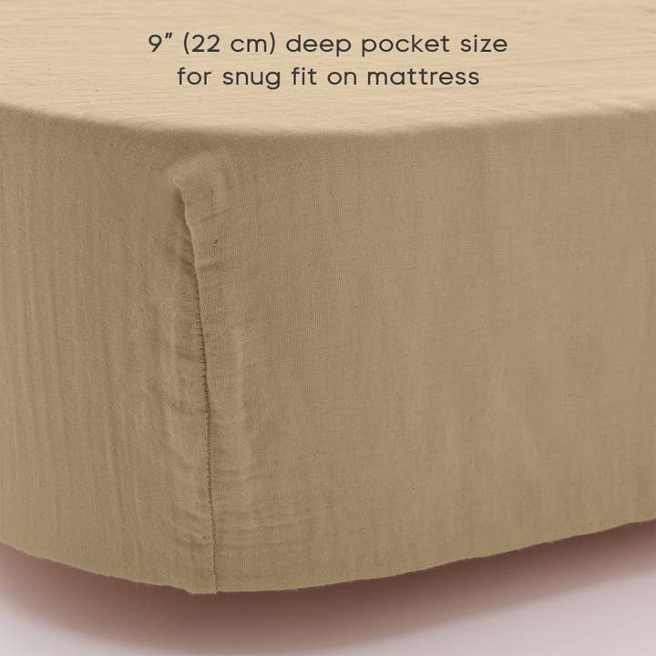 Barooga - Wholesale Cot/Crib Sheets - Muslin Crib Sheets for Boys and Girls, 28"x 52" + 9"13