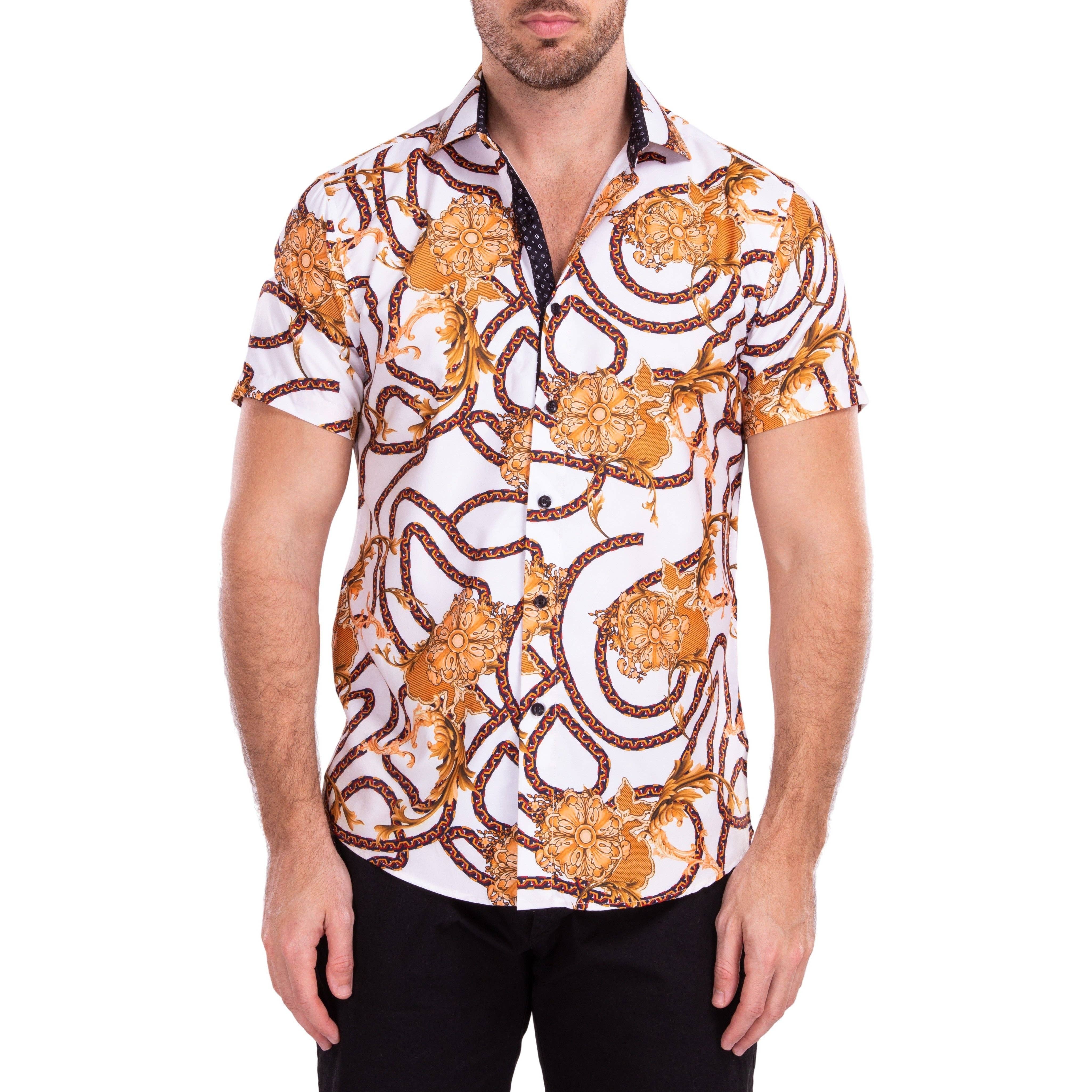 Blanco 202185 - Camisa Blanca de Manga Corta con Botones de venta al por mayor en Faire0