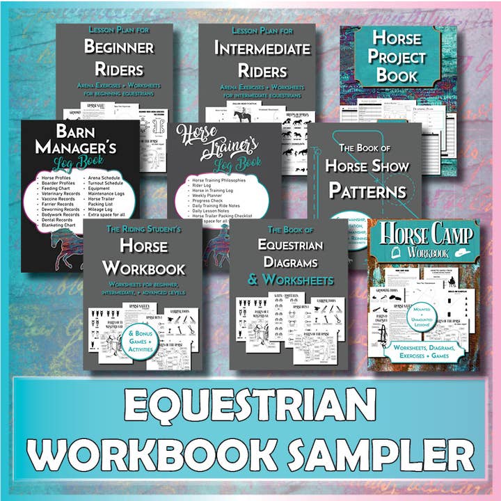 Equestrian Workbook Sampler for wholesale by Circus Unicorn Shop