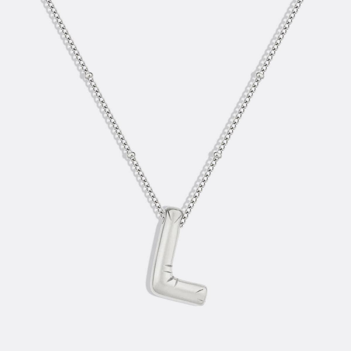 Mint & Lily - Wholesale Pendant/Charm Necklace - Balloon Initial Necklace with Satellite Chain41