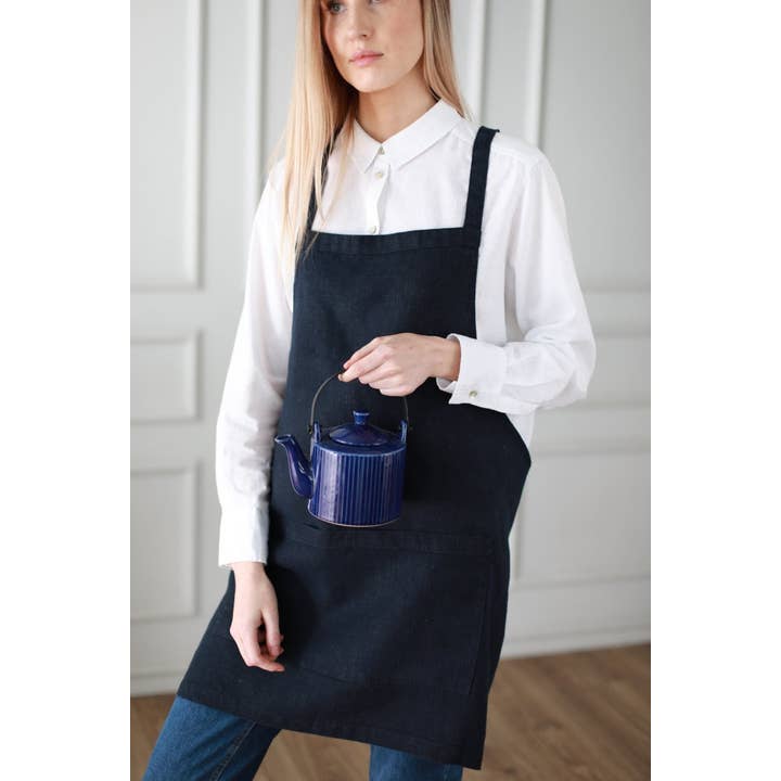 Linen Way Inc. - Wholesale Apron - Catalina Linen Apron — Available in 11 Colors2