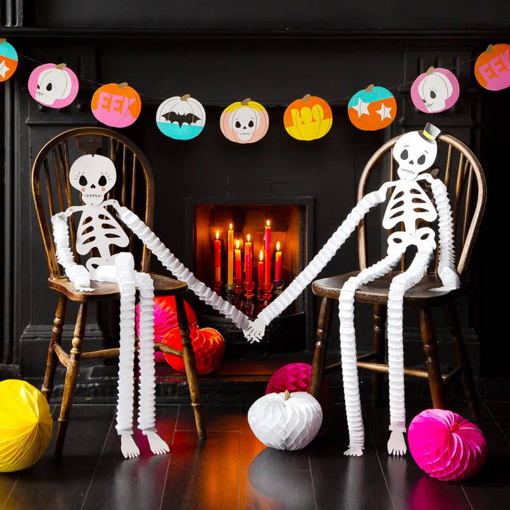Talking Tables USA - Wholesale Decal - Party Decorations - Halloween Skeleton Decorations | 2 Pack | Fall Decor |