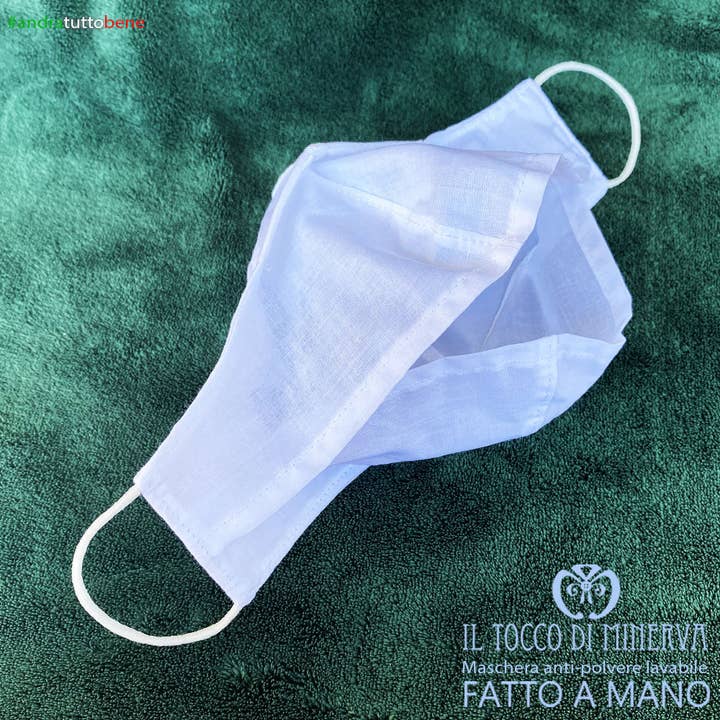 Mascarilla forma 2 antipolvo lavable todo saldrá bien unicornio - Hecha a mano para venta al por mayor de Il Tocco di Minerva