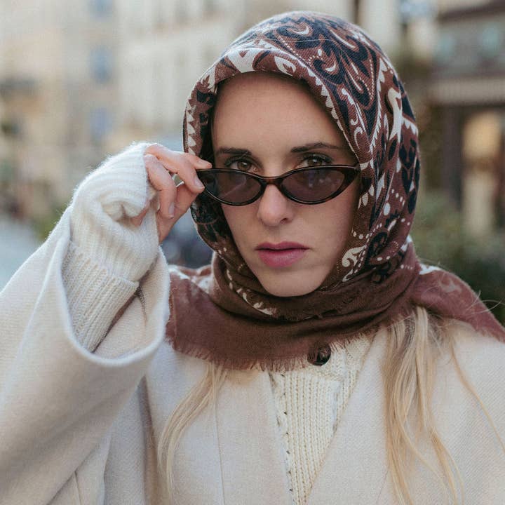 Maison Lecomte Flament - Venta al por mayor Bufanda - Mujer - Bandana Choco LS3