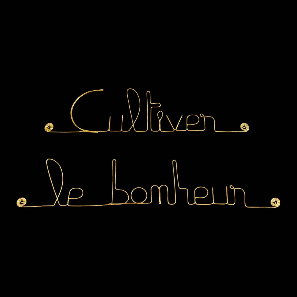 Bijoux de Mur - Wholesale Wall Accent - “Cultivating Happiness” Gilded Brass Wall Decor1