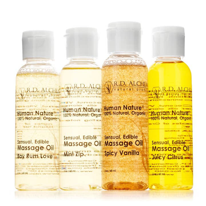 RD Alchemy Natural Products - Wholesale Personal Lubricant - Sensual Edible Massage Oil - Sample Pack