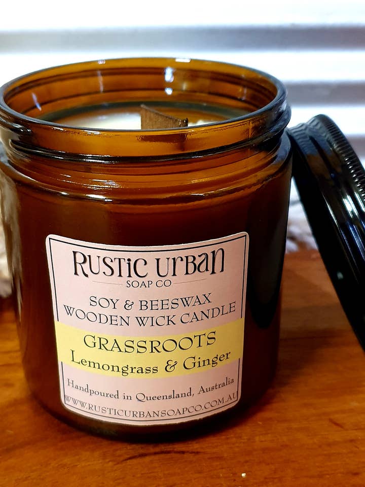 Grass Roots - Soy & Beeswax Candle for wholesale by Rustic Urban Soap Co