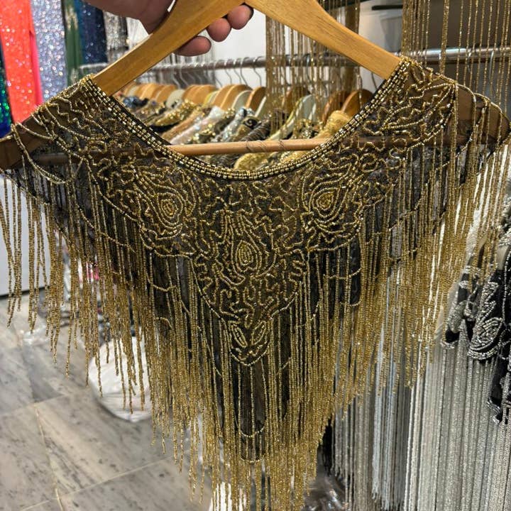 ACUS - Wholesale Bib Necklace - Jewel Neck Essence Black and Gold0