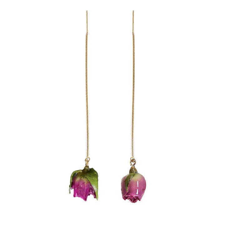 Lakoo Designs - Wholesale Dangle Earrings - Rose Threader Earrings