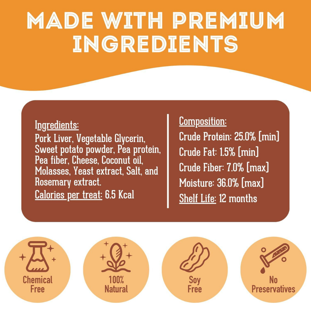 The Granville Island Pet Treatery (USA) - Wholesale Pet Treats - Dog - Pork & Cheese Soft Dog Treats: For Puppies and Seniors4