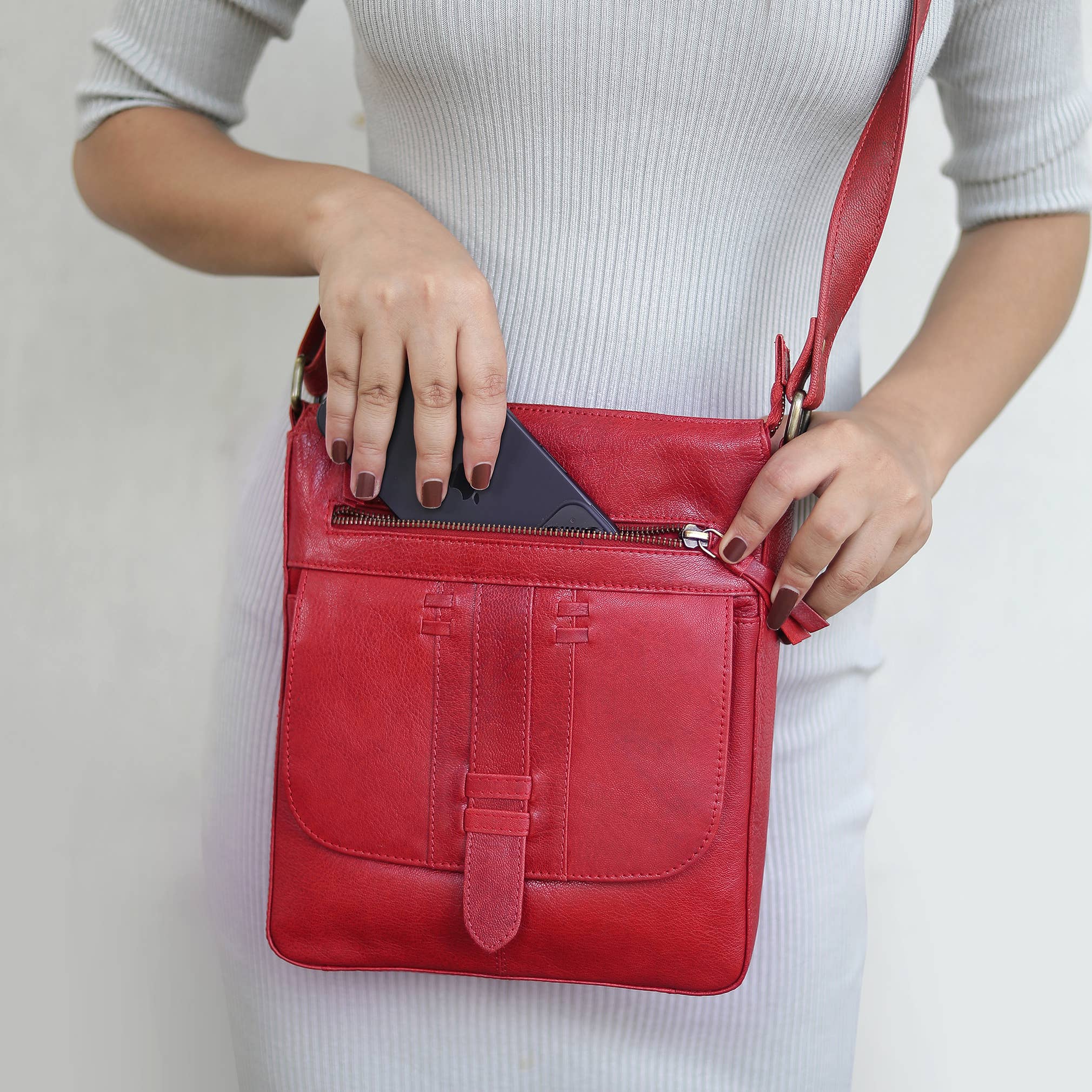 PRIMEHIDE – Großhandel Umhängetasche - Damen – PRIMEHIDE Arizona Leder-Umhängetasche – großes Modell 36014