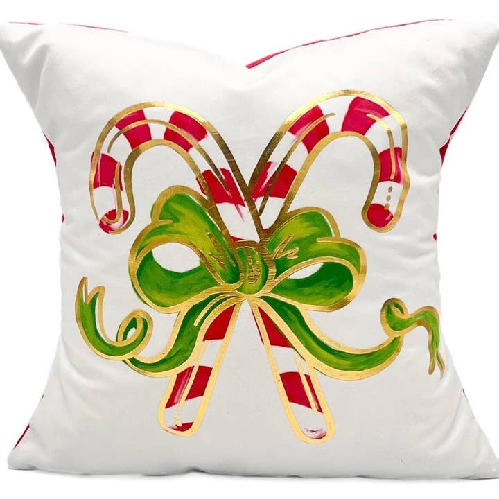 Almofada de Bengalas de Natal em Foil Dourado por atacado de Rachel Brooks Design, LLC