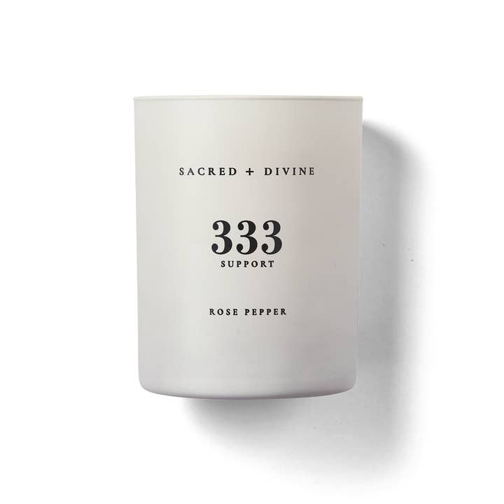 Sacred+ Divine - Wholesale Jar/Filled Candle - 333 Candle / Support / Rose Pepper