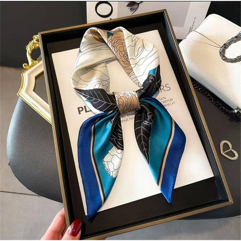 Plush Looks - Wholesale Scarf - Women's - Thin Printed Small Handkerchief1