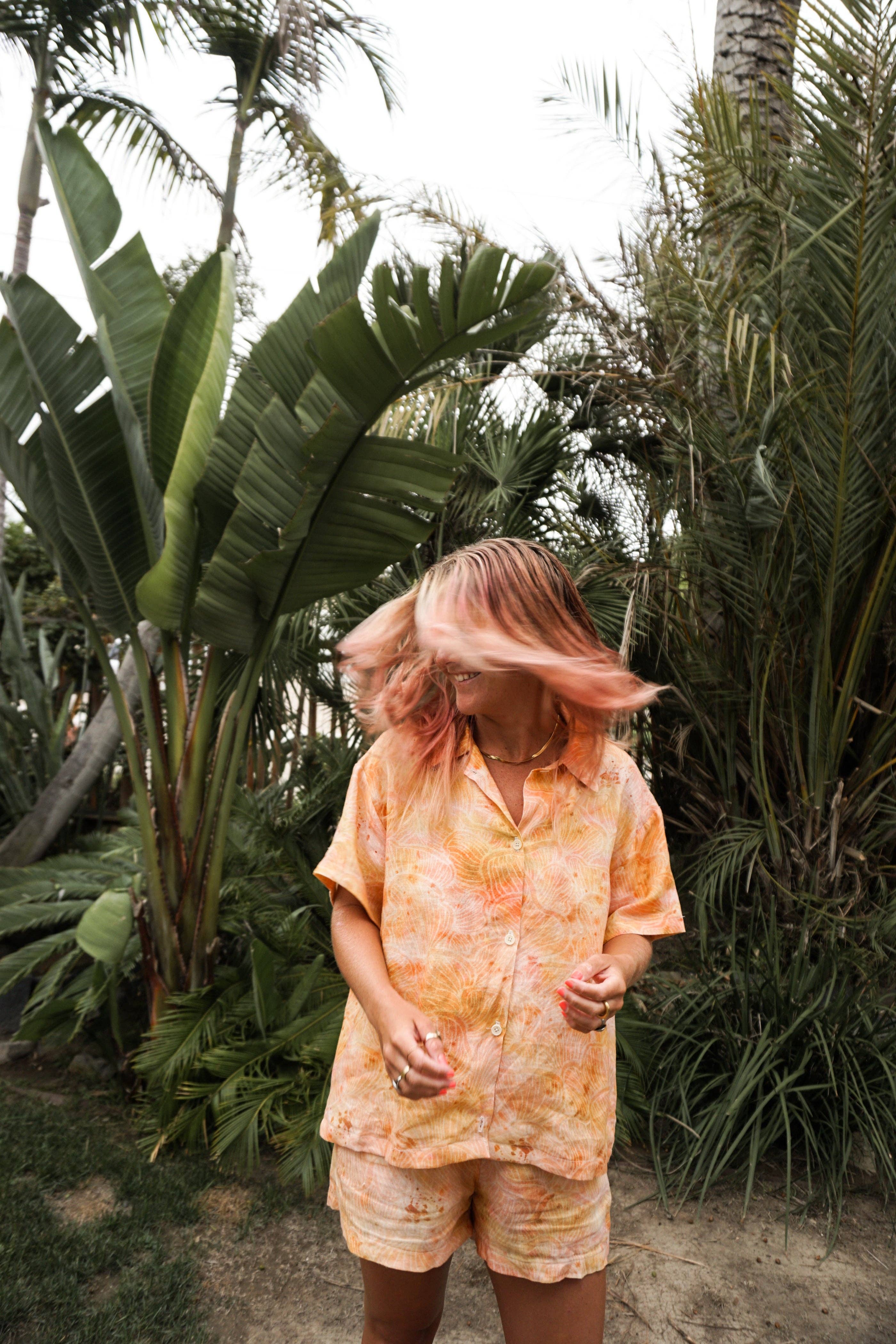 by kvp - Wholesale Button Down Shirt - Women's - Gilroy Shirt in Funky Fungi2