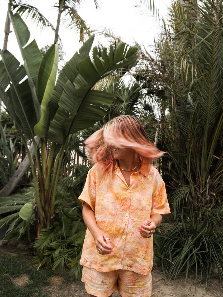 by kvp - Wholesale Button Down Shirt - Women's - Gilroy Shirt in Funky Fungi2