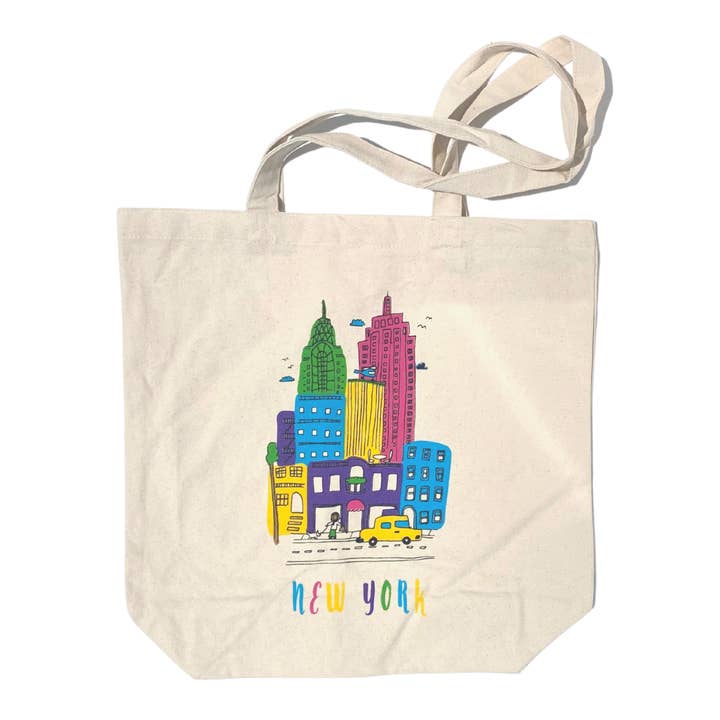 New York Midtown Tote Bag for wholesale by Patches and Pins