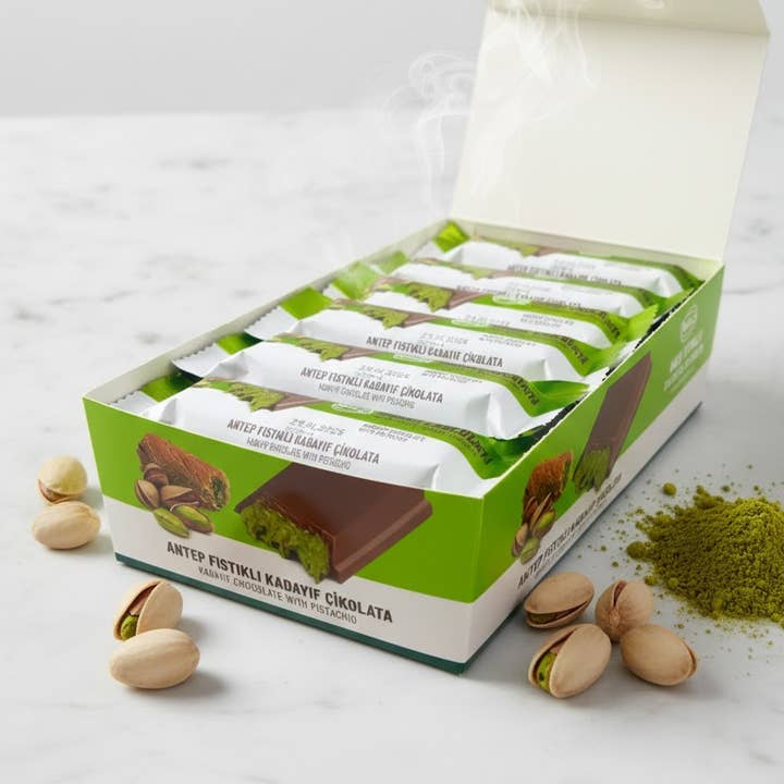 Aladdin - Wholesale Chocolate Bar - Dubai Chocolate Bar 30g Antep Pistachio Kadayif Halal7