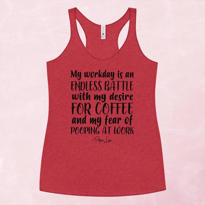 My Workday Is An Endless Battle Graphic Tank Top for wholesale by Piper Lou Collection