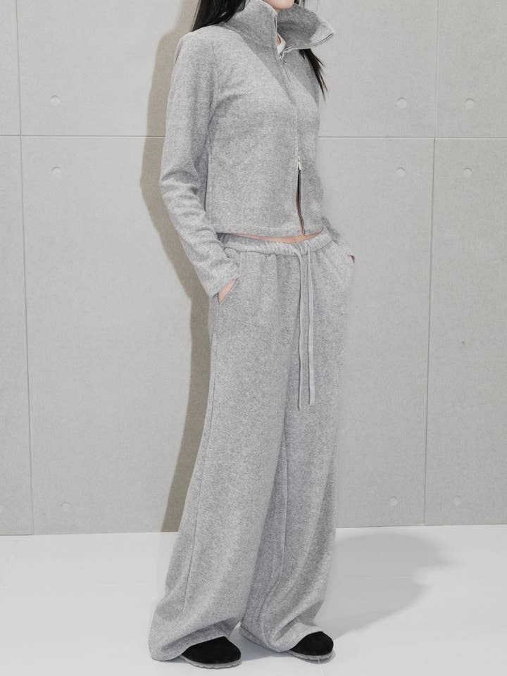 Calças de fato de treino texturizadas por atacado de Blanc.Noize