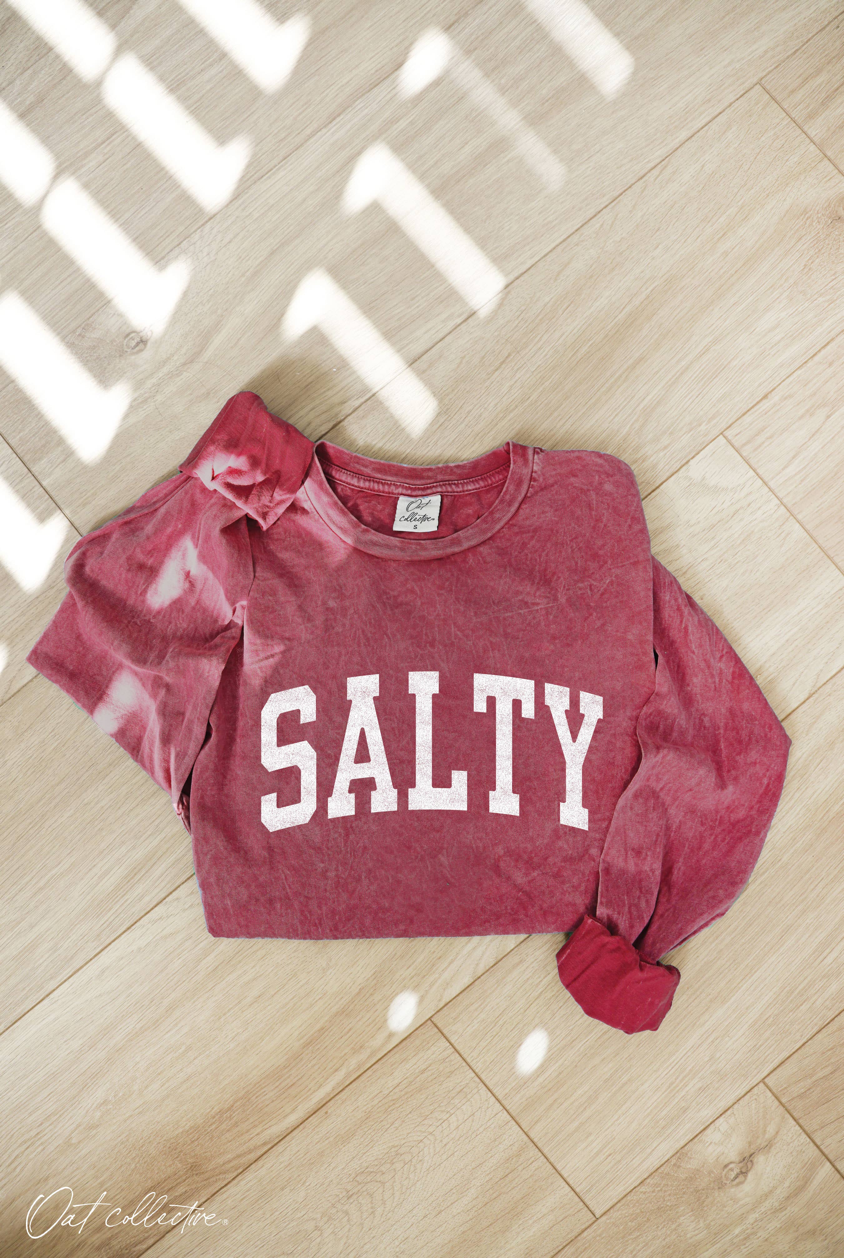 OAT COLLECTIVE - Wholesale T-shirt met print - Dames - SALTY mineralgewassen longsleeve met print8