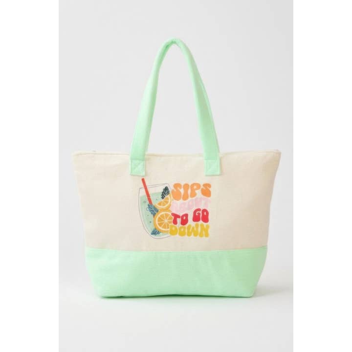 CC Wholesale Clothing - Wholesale Tote Bag - Women's - Sips About To Go Down Terry Tote10