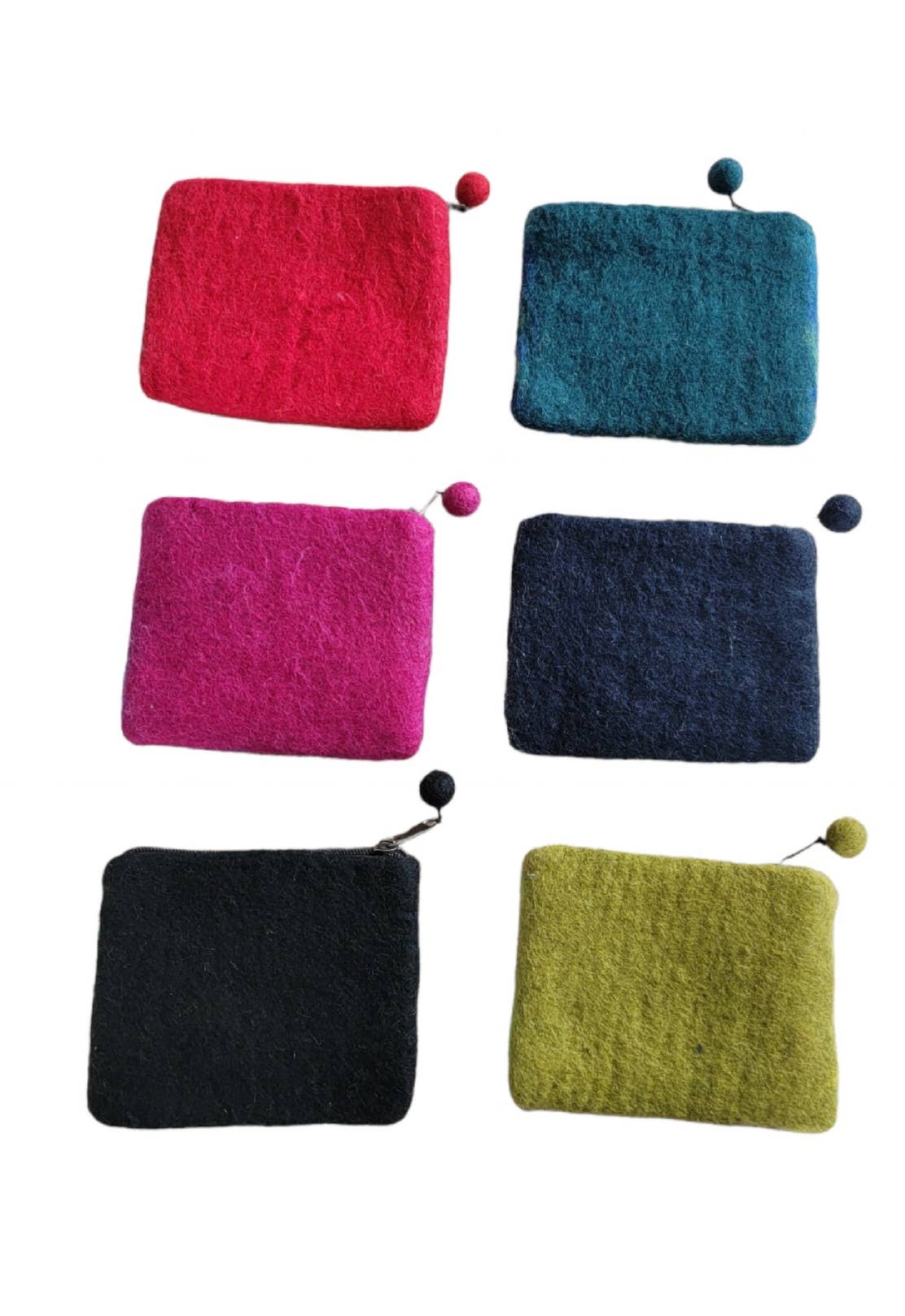 Evergreen Guardian Imports - Vendita all'ingrosso Portamonete - Donna - BA650a Portamonete in feltro di lana con stampa di foglie e piume1