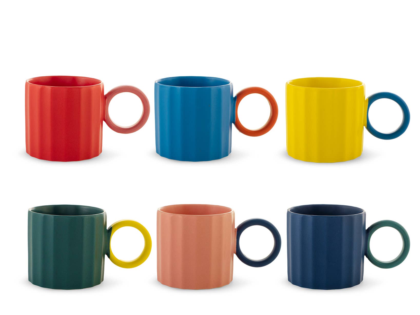 H&H - Wholesale Coffee Mug - Set of 6 Jumbo Delight Cups 420 cc