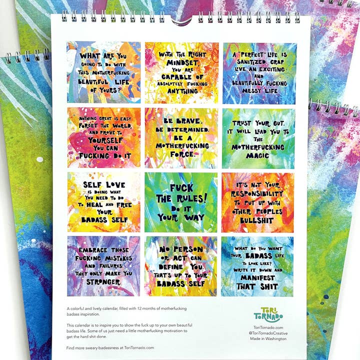 Tori Tornado – wholesale Calendar – The 2026 Motherfucking Badass Inspirational Calendar