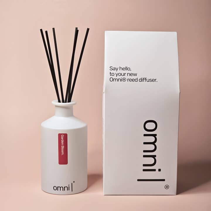 Omni® - Vente Diffuseur à tiges - Diffuseur de Parfum Garden Bloom - 200 ml - Pivoine, Feuille de Violette1