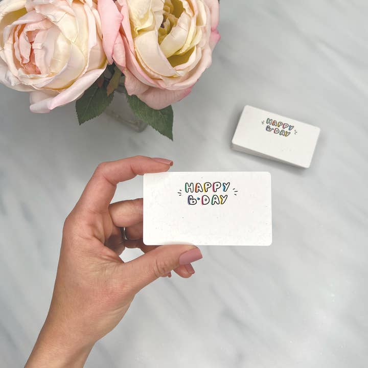 Lemon Doodle - Wholesale Birthday Card - Colorful Happy B-Day - Birthday Mini Note Cards (Pack of 56)1