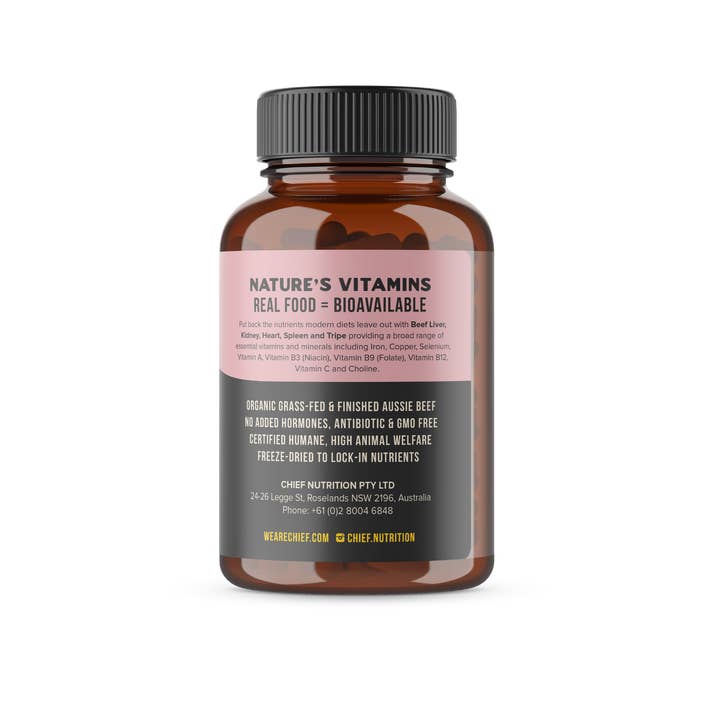 Chief Nutrition - Wholesale Oral supplement/vitamin - Organic Beef Offal Multivitamin (120 Capsules)