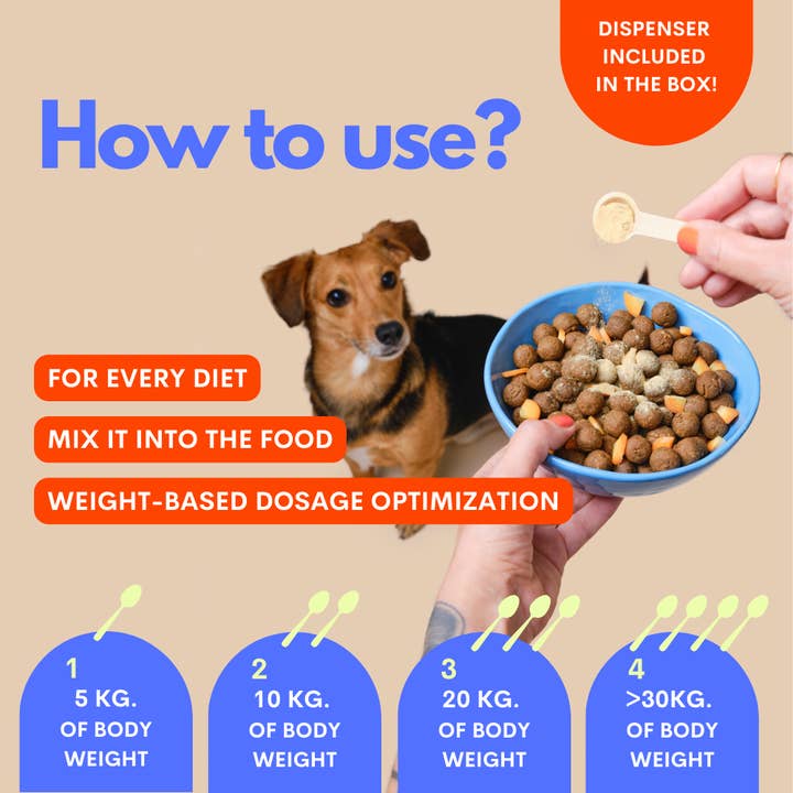 JAMPY – Großhandel Nahrungsergänzungsmittel für Haustiere – Katze/Hund – The Good Boy - 5-in-1 Multivitamin-Pulver für Hunde, pflanzlich4