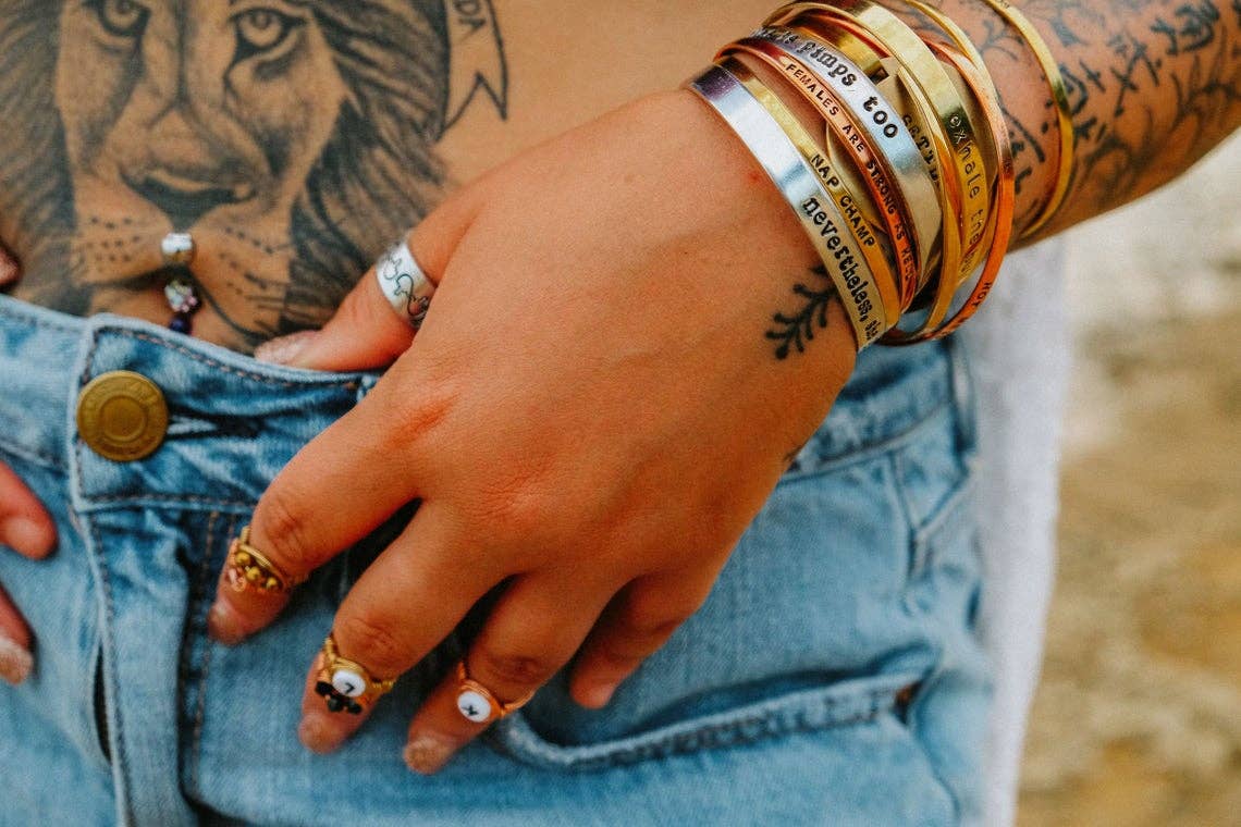 Salt and Sparkle - Vendita all'ingrosso Bracciale a polsino - I HATE PEOPLE - Braccialetto regolabile5