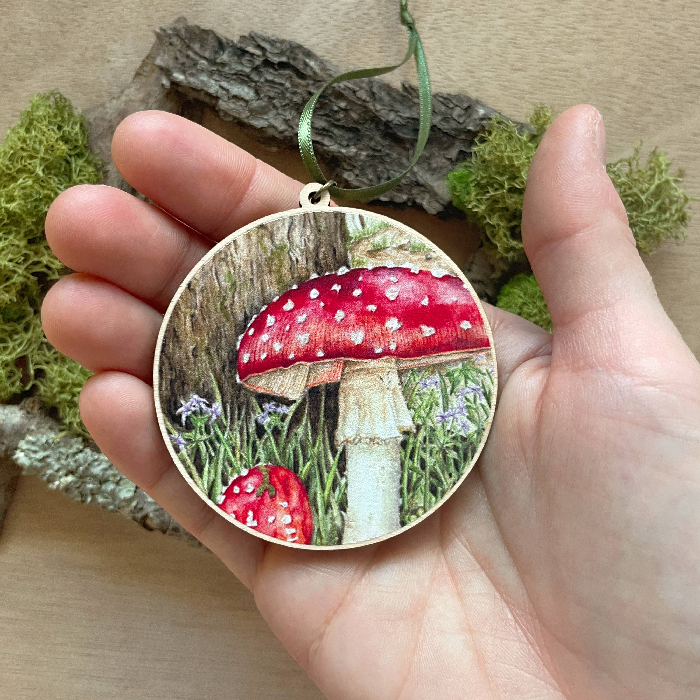 Rachael Bee Artwork - Wholesale Ornament - Toadstool Mushroom Ornament2