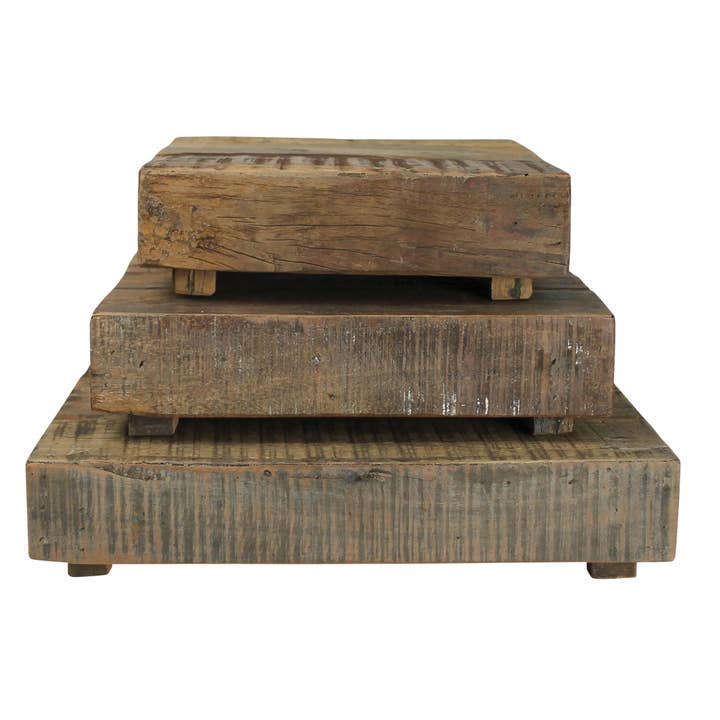 HomArt - Wholesale Retailer Display Stand/Case - Lincoln Risers, Wood, Square - Set of 3