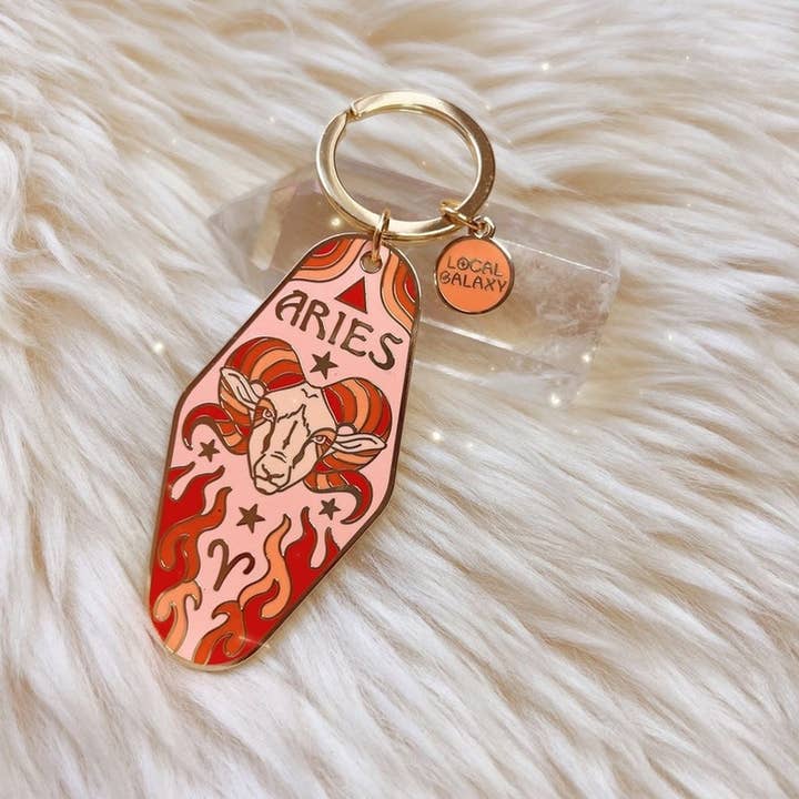 ACCITY - Wholesale Keychain - Women's - Zodiac Motel Keychain – Retro Enamel Design_CWMM1019714