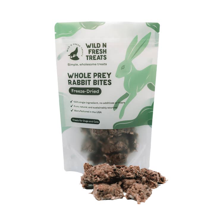 Wild n Fresh Treats - Wholesale Pet Treats - Dog - Freeze-Dried Whole Prey Rabbit Bites
