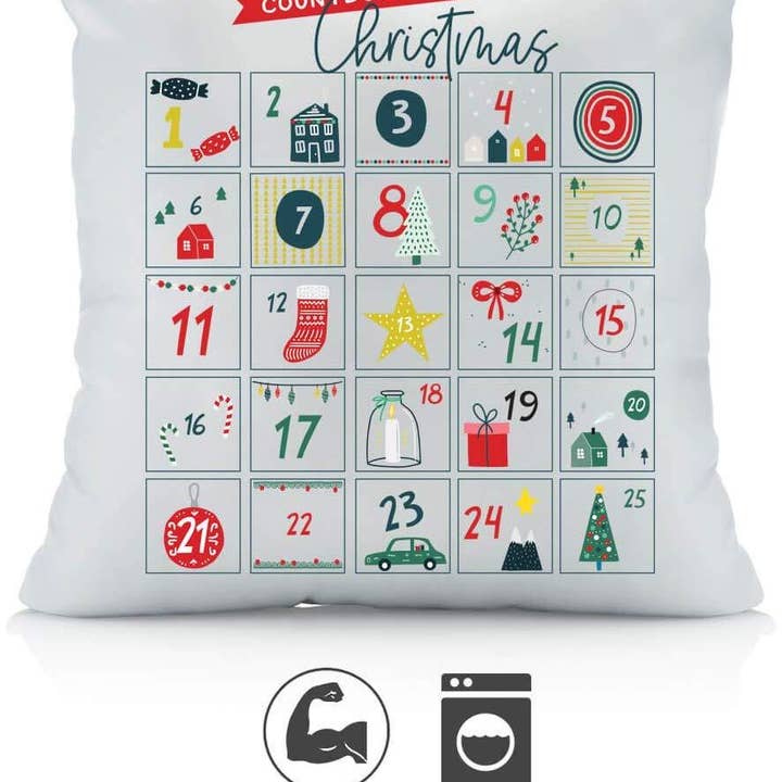 Fundas de almohada navideñas con cuenta regresiva de 18 x 18 pulgadas para venta al por mayor de Oh, Susannah